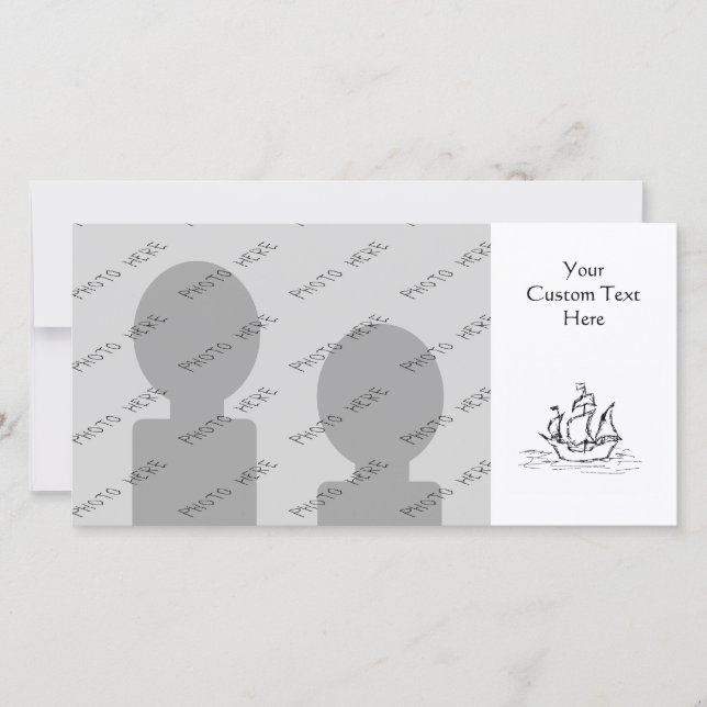 海賊船。白黒。 (正面)