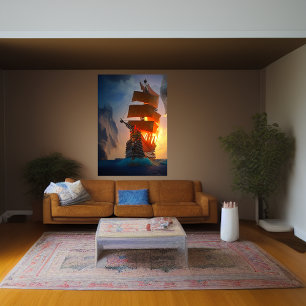 海賊船   AIアートポスター ポスター