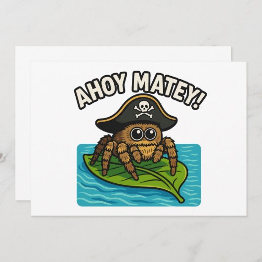 海賊蜘蛛の冒険キャプテンWebbeardをジャンプ 招待状 (正面/裏面)