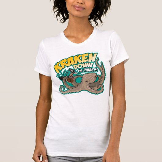 海賊行為のKraken Tシャツ (正面)