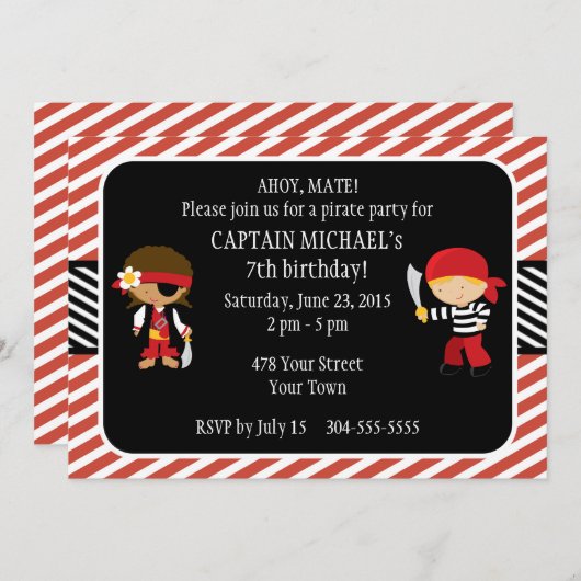 海賊誕生会 招待状 (正面/裏面)