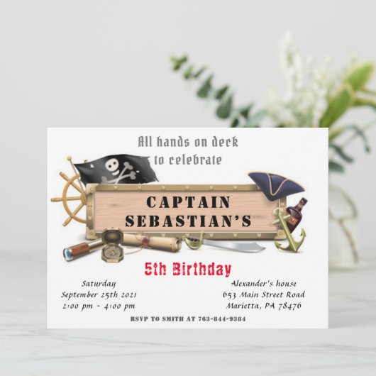 海賊誕生会 招待状 (スタンド正面)