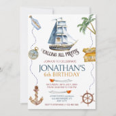 海賊誕生会 招待状 (正面)