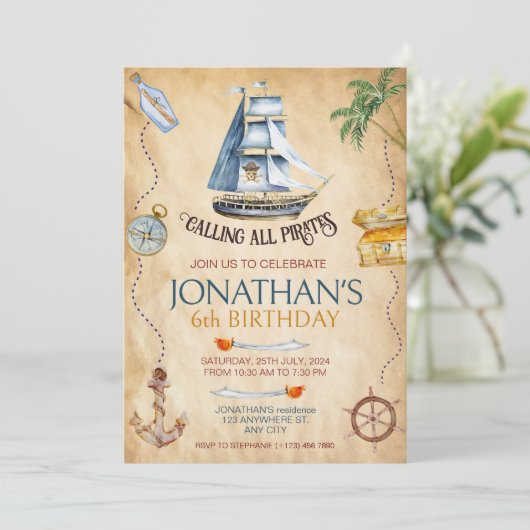 海賊誕生会 招待状 (スタンド正面)