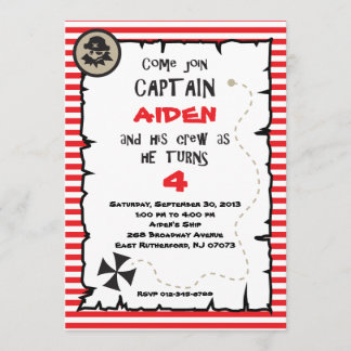 海賊誕生日の招待状 招待状