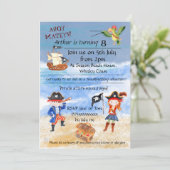 海賊誕生日をテーマにしたパーティー宝狩り 招待状 (スタンド正面)