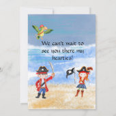 海賊誕生日をテーマにしたパーティー宝狩り 招待状 (裏面)