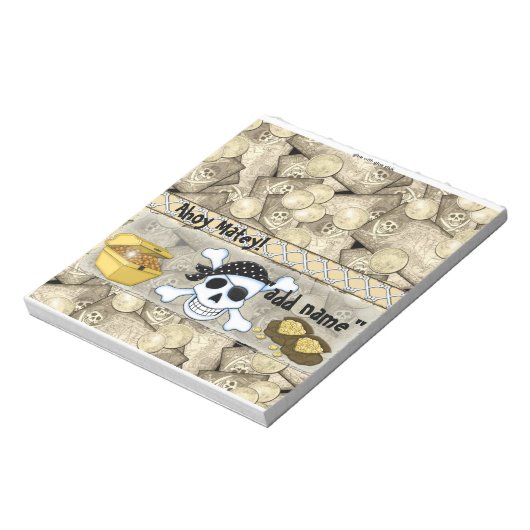 海賊誕生日キャンディバーラッパーパーティーの好意 ノートパッド (回転)