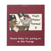 海賊誕生日キャンディバーラッパーパーティーの好意 ノートパッド (正面)