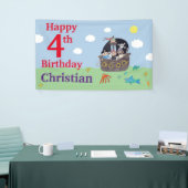 海賊誕生日パーソナライズされた旗 横断幕 (トレードショー)