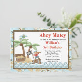 海賊誕生日パーティーの招待 招待状 (スタンド正面)