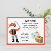 海賊誕生日パーティーの招待 招待状 (スタンド正面)
