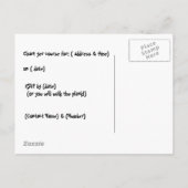 海賊誕生日パーティーへの招待 インビテーションポストカード (裏面)