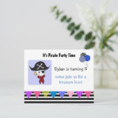 海賊誕生日パーティーへの招待 招待状 (スタンド正面)