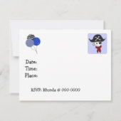 海賊誕生日パーティーへの招待 招待状 (裏面)