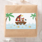 海賊誕生日パーティーウォーターボトルラベル ラベル (インサイチュ)