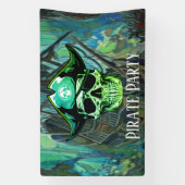 海賊誕生日パーティースカルキャプテンジャック 横断幕 (縦)