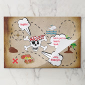 海賊誕生日パーティーランチョンマット紙パッド ペーパーパッド (折り畳み)