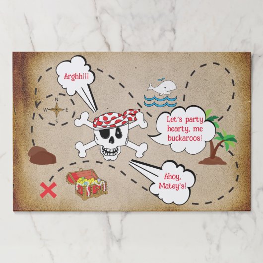 海賊誕生日パーティーランチョンマット紙パッド ペーパーパッド (正面)