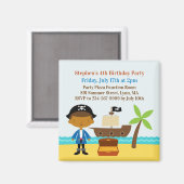 海賊誕生日パーティー招待キャプテンマグネット マグネット (正面/裏面)
