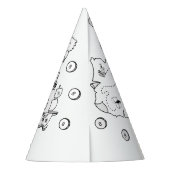 海賊誕生日パーティー – 自分の帽子を色に パーティーハット (裏面)