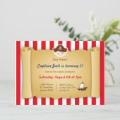 海賊誕生日招待状 – 水平 招待状 (スタンド正面)
