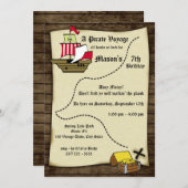 海賊誕生日航海マップ 招待状 (正面/裏面)