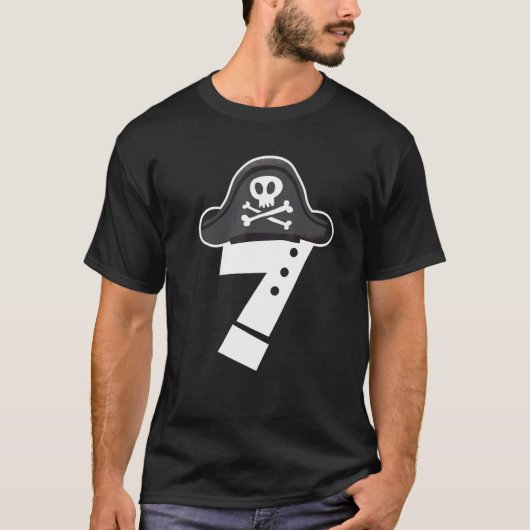 海賊誕生日7歳 Tシャツ (正面)