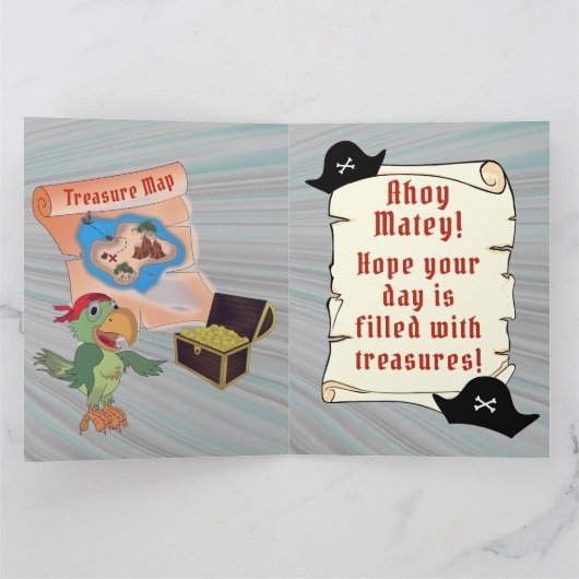 海賊誕生日 カード (内部)