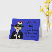 海賊誕生日 カード (黄色い花)