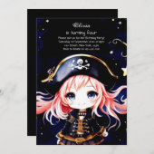 海賊誕生日 招待状 (正面/裏面)