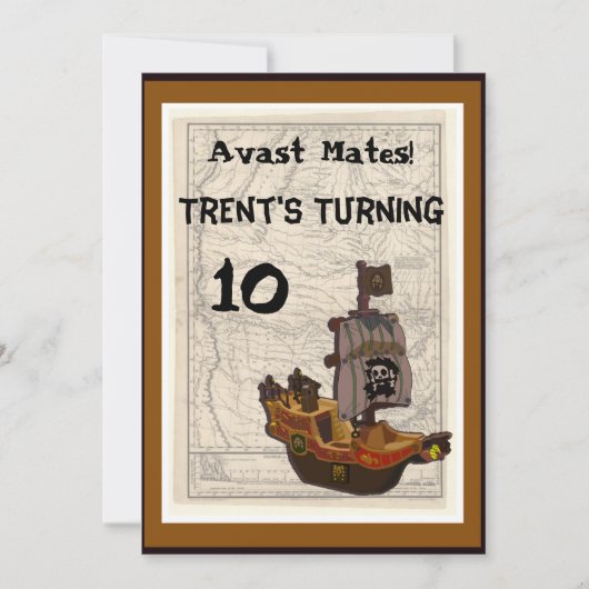 海賊誕生日 招待状 (正面)