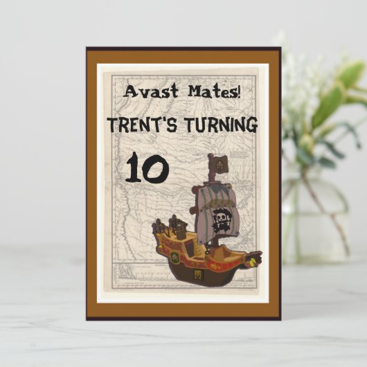 海賊誕生日 招待状 (スタンド正面)