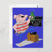 海賊豚船長カートゥーン ポストカード (正面/裏面)