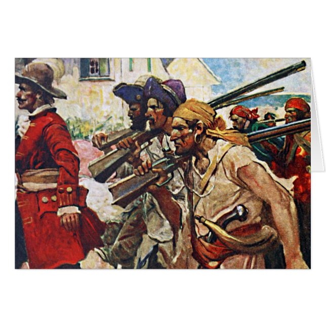 海賊軍の海賊を行進するキッズストーリー漫画 (正面横)