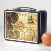 海賊金ゴールド宝物地図 メタルランチボックス (インサイチュ)