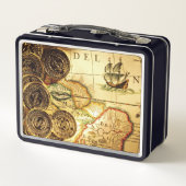 海賊金ゴールド宝物地図 メタルランチボックス (裏面)