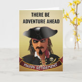 海賊除おもしろい去パーティー カード (黄色い花)