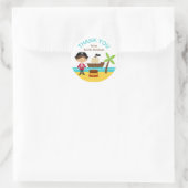 海賊隊長ありがとうステッカー ラウンドシール (バッグ)