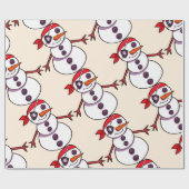 海賊雪だるまのメリークリスマス ラッピングペーパー (フラット)