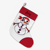 海賊雪だるまメリークリスマス スモールクリスマスストッキング (正面 (吊り時))