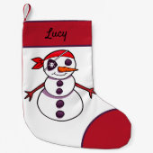 海賊雪だるまメリークリスマス スモールクリスマスストッキング (正面)