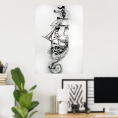 海賊風変わり船 ポスター (ホームオフィス)