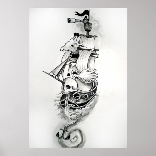 海賊風変わり船 ポスター (正面)