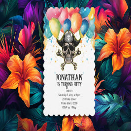 海賊風船キッズパーティーテーマ 招待状