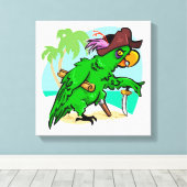 海賊鸚鵡 キャンバスプリント (インサイチュ (ウッドフロア))