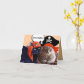 海賊・アンティーク海賊の宝石図 カード (黄色い花)