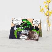 海賊・アンティーク海賊の宝石図 カード (黄色い花)