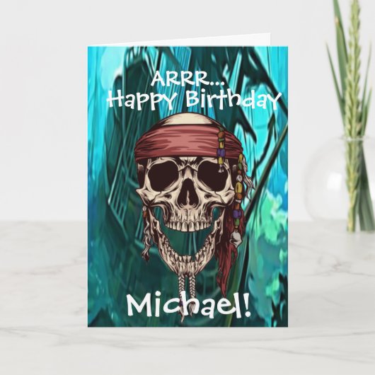 海賊 スカル キャプテン シップ カード (正面)