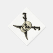 海賊(スカル) – ホワイトスタンダードカクテル紙昼寝 スタンダードカクテルナプキン (角)